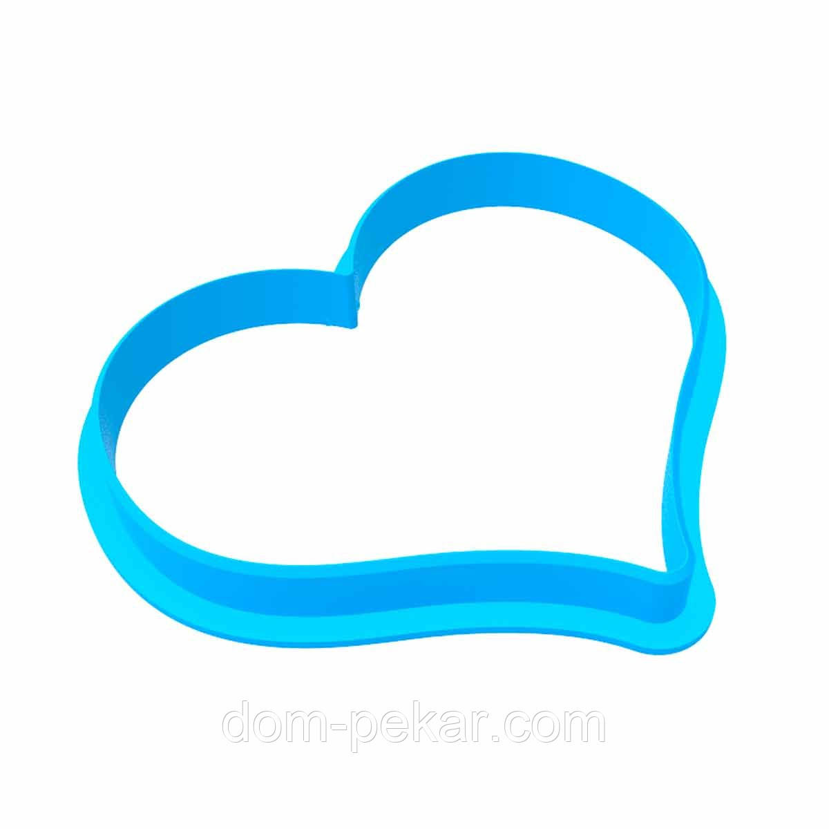 Вирубка для пряників для нанесення картинки Серце 8,2*9,4 см (3D)