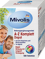 Комплекс вітамінів та мінералів  Mivolis A-Z Depot, 100 таб.