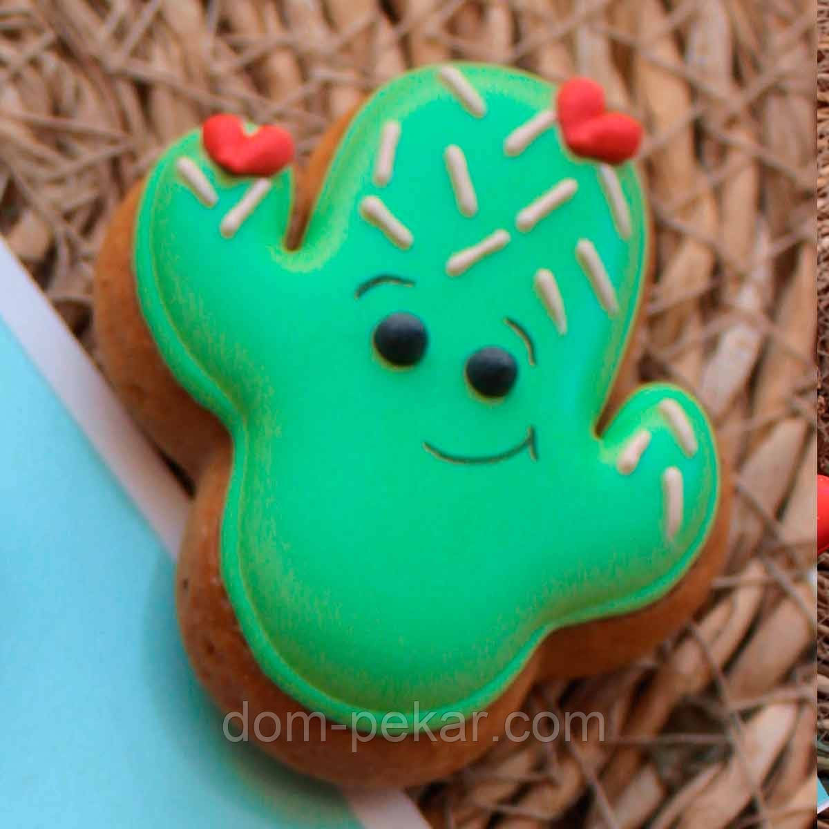 Кактус вирубка для пряніків 5*4,7 см (3D)