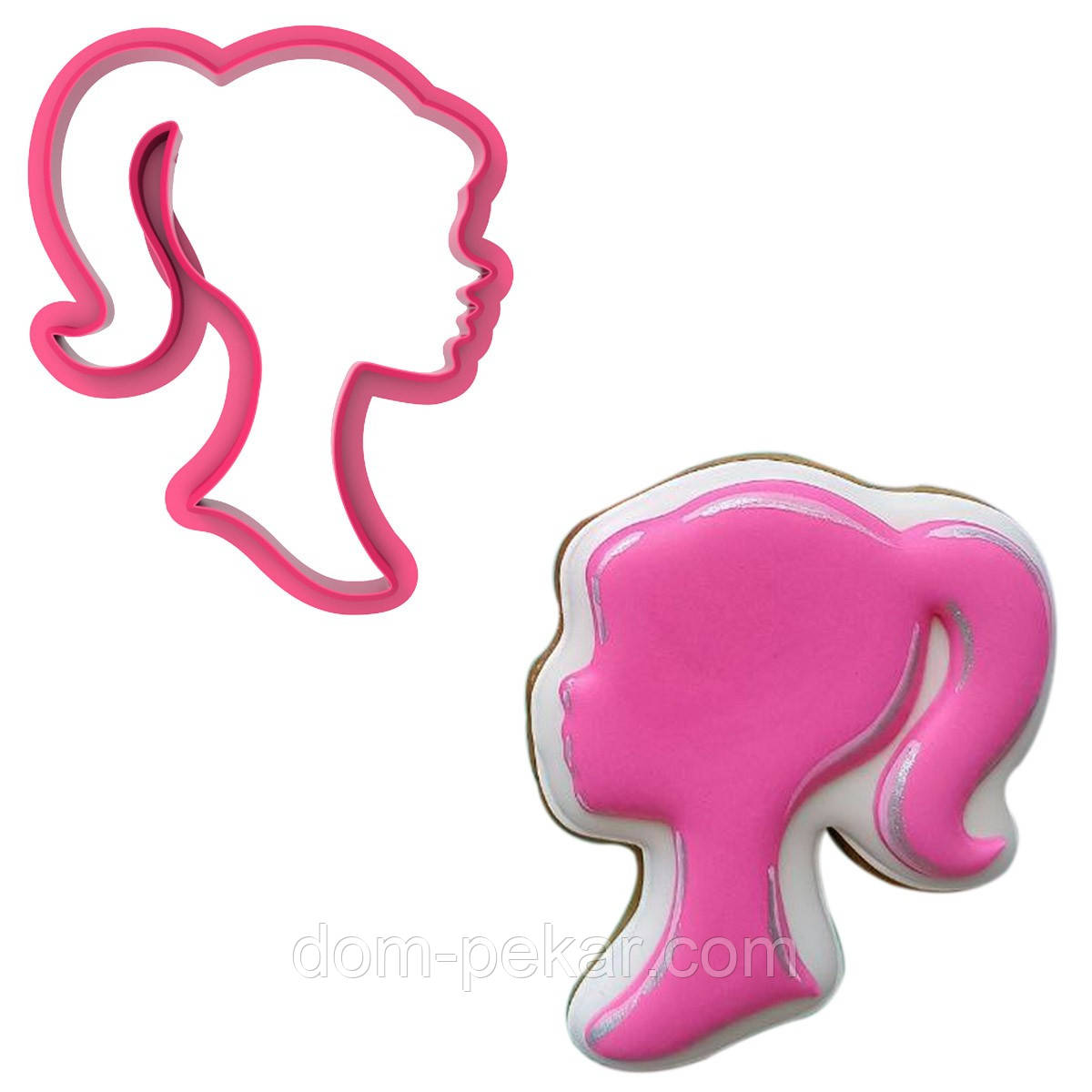 Вирубка для пряників Барбі 8*6,4 см (3D)