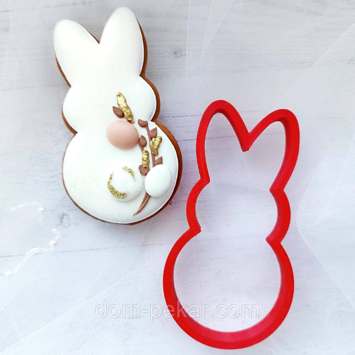 Кролик 11 вирубка для пряників 10*5 см (3D)