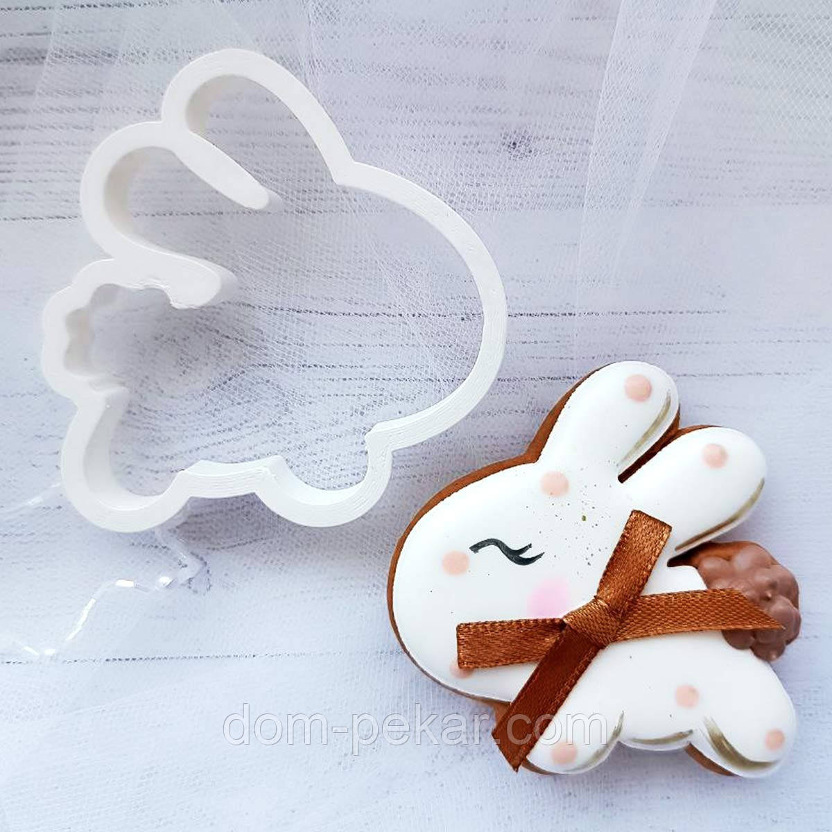 Кролик 9 вирубка для пряників 7*7 см (3D)