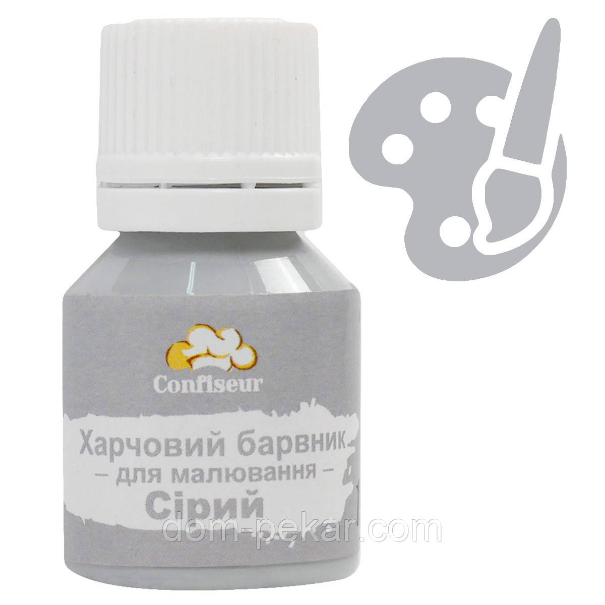 Фарба харчова для малювання Confiseur Сіра 20 г