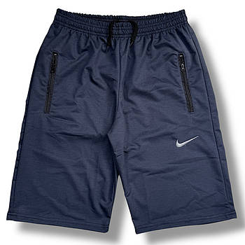 Шорти чоловічі спортивні двонитка напівбатали Nike, розміри 50-58, графіт, 013308