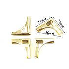 Металеві куточки для альбомів книг Бронзові 21*21*4 мм 4 шт KTM044, фото 2