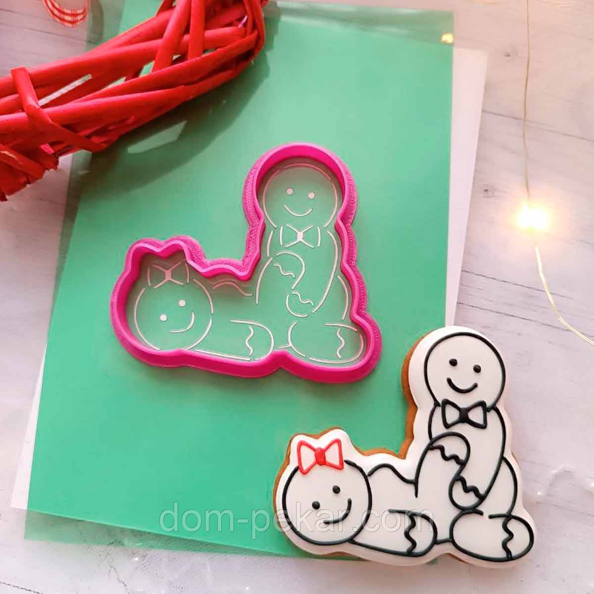 Пряникова Камасутра 3 вирубка з трафаретом 7,5*8,5 см (TR-2)