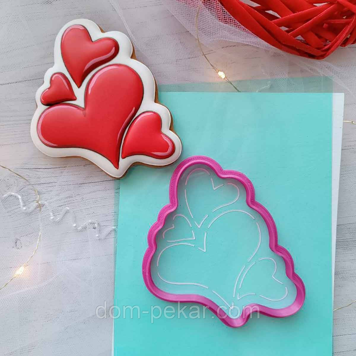 Серце вирубки з трафаретом 10*9,3 см (TR-2)