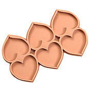 Форма для льодяників на паличці Серце 6 шт