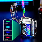 Електроімпульсна запальничка спідниця з підсвіткою Ukraine в подарунковому пакованні LG-731U1, фото 3