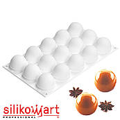 Silikomart TRUFFLES 40 Форма силіконова D42 H36 мм (15*40 мл)