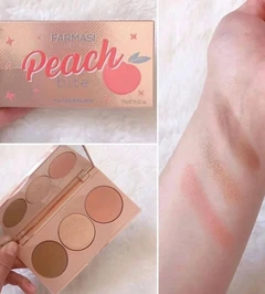 Палітра для обличчя, палітра рум'яна + контуринг + хайлайтер, Peach Bite Make Up Farmasi, 15 г
