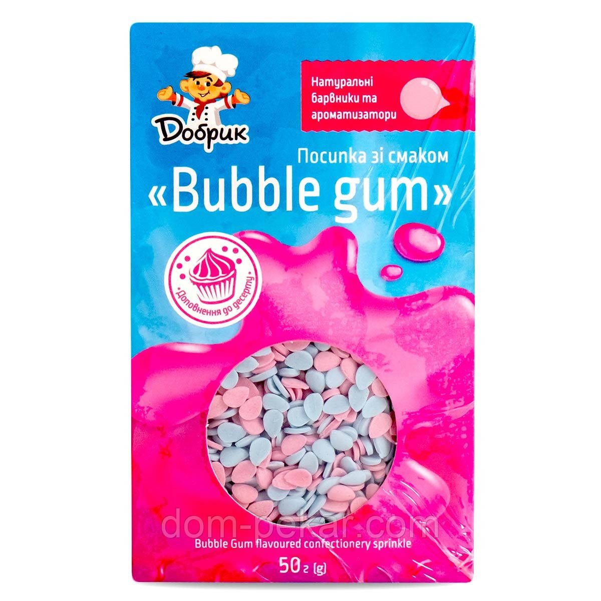 Добрик посипка кондитерська зі смаком Bubble gum, 50 г
