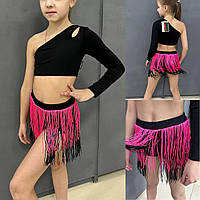 Шорты для бальных танцев с бахромой, шорты детские для тренировок