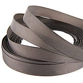 Стрічка репсова 1,2 см Графіт 23 м (205)