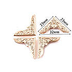 Металеві куточки для альбомів книг Рожеве Золото 23*23мм 4 шт KTM045, фото 2