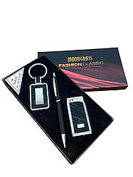 Подарунковий набір Moongrass брелок, ручка, запальничка (Турбо полум'я)