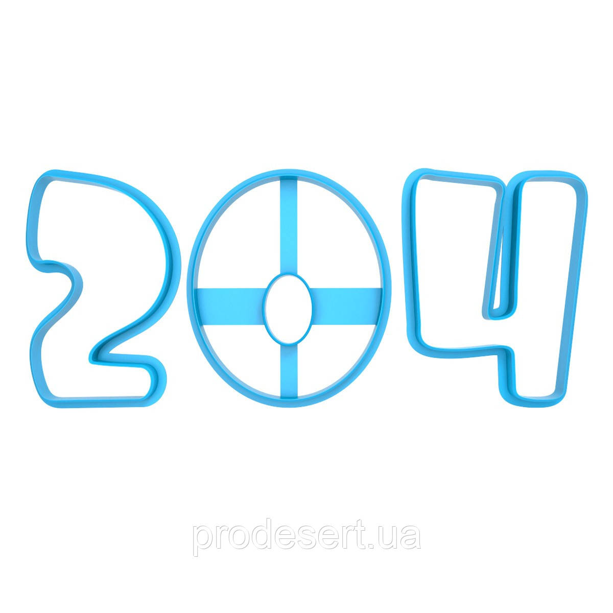 2024 рік вирубування для пряників 10 см (3D)