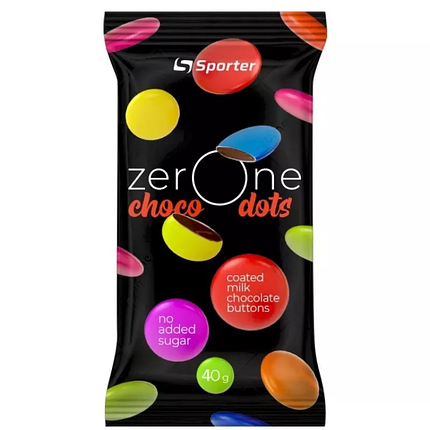 Sporter Zero One Choco Dots Молочний Шоколад 40 г, фото 1