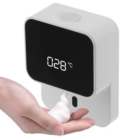 Дозатор для рідкого мила пінний сенсорний диспенсер Xiaomi Xiaowei X5 автоматичний безконтактний настінний акумуляторний з екраном