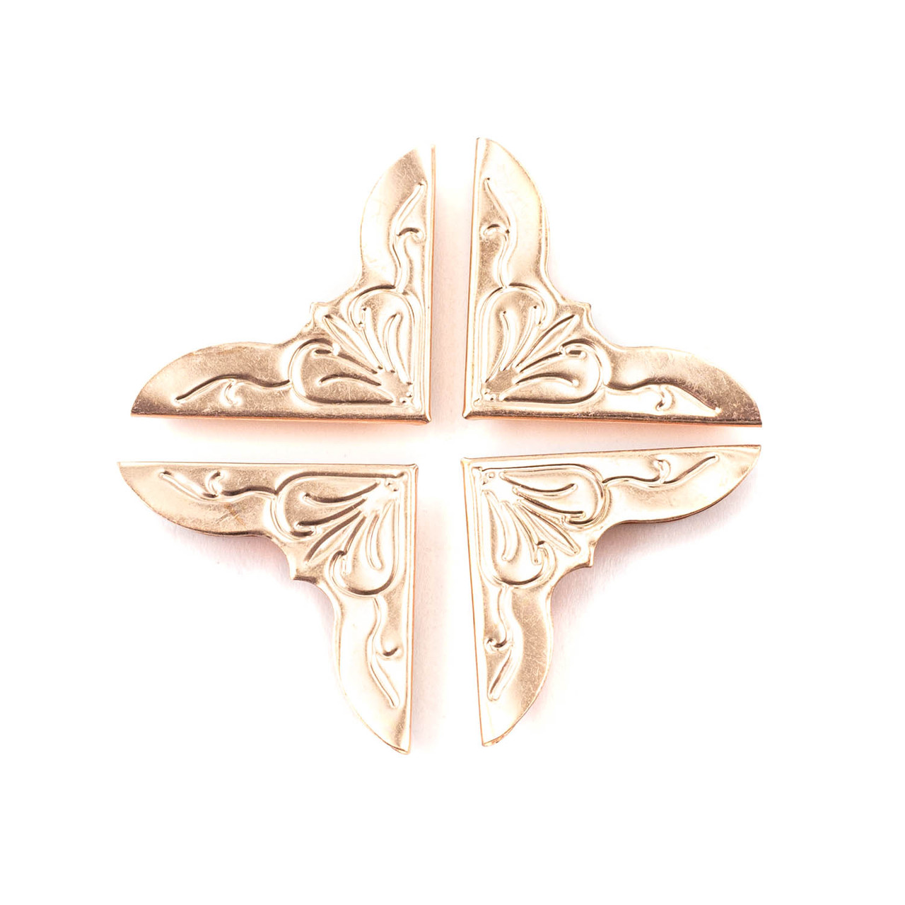 Металеві куточки для альбомів книг Рожеве Золото 30*30*5мм 4шт KTM048, фото 1