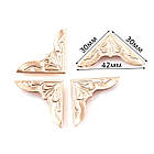 Металеві куточки для альбомів книг Рожеве Золото 30*30*5мм 4шт KTM048, фото 2