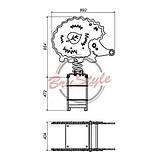 Дитяча качалка на пружині "Їжачок" із HDPE пластику, фото 2