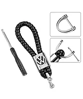 Брелок на ключ для Volkswagen "Lux original" плетений