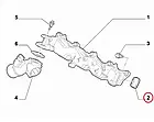 Прокладка впускного колектора Fiat Ducato 250, Peugeot Boxer 3, Citroen Jumper 3 (2006-2014) 2.2, 0348T1, фото 4