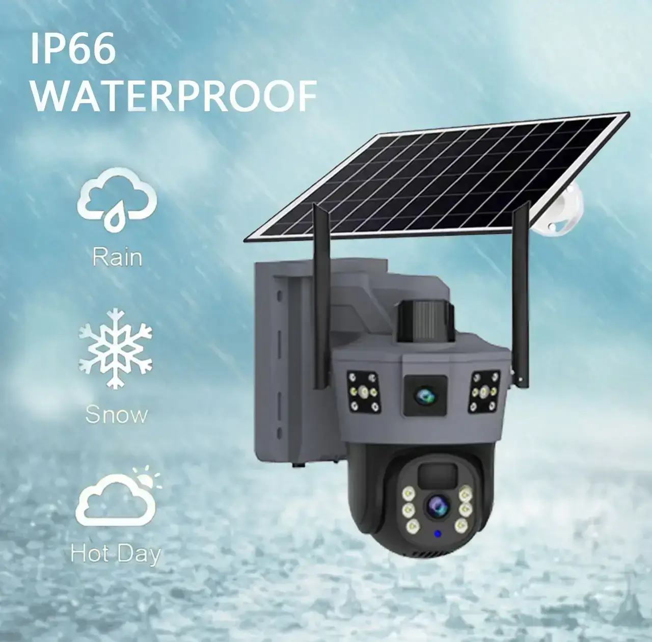 Камера відеоспостереження tp18 wifi Solar ptz 6MP v380pro, фото 1