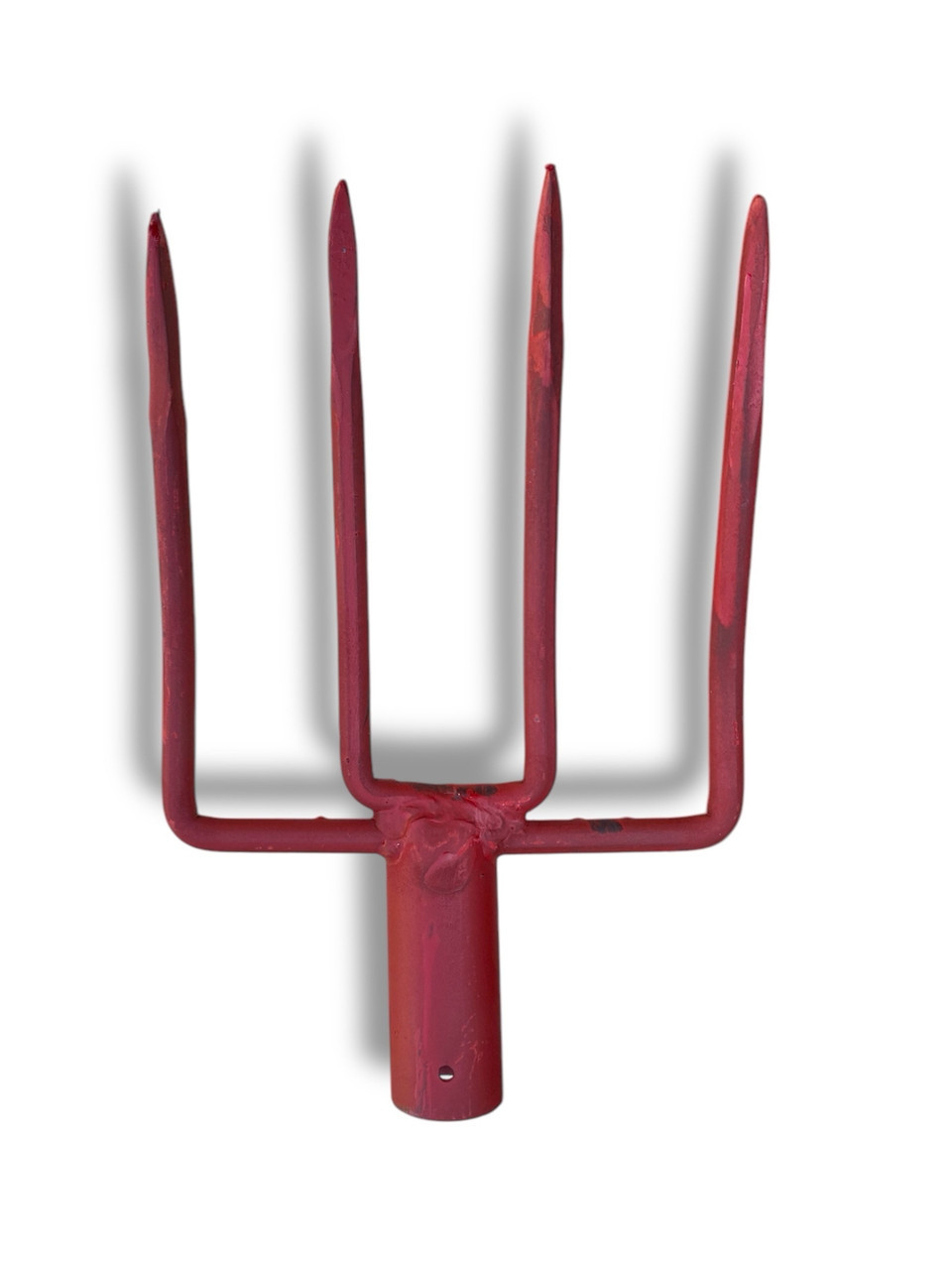 Вила копальні, ковані, круглий зуб, червоні