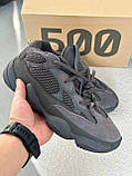 Кросівки Adidas Yeezy Boost Yeezy 500 Utility Black чорні чоловічі замші та тектиль, фото 3