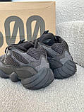 Кросівки Adidas Yeezy Boost Yeezy 500 Utility Black чорні чоловічі замші та тектиль, фото 5