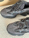Кросівки Adidas Yeezy Boost Yeezy 500 Utility Black чорні чоловічі замші та тектиль, фото 4