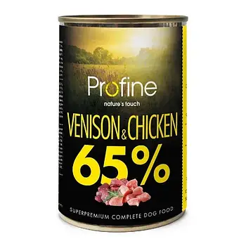 Вологий корм для собак усіх порід Profine Dog k з олениною та куркою 400 г