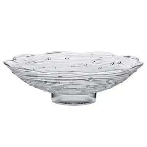 Прозора тарілка на 23 см для фруктів Листя лотоса на 23 см