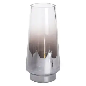 Декоративна скляна ваза в стилі Ар-деко 30 см сіра