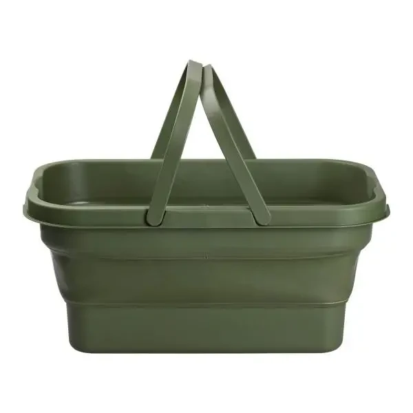 Розкладний кошик для пікніка 44х26х23 см зі столиком-кришкою зелена