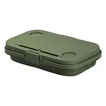 Розкладний кошик для пікніка 44х26х23 см зі столиком-кришкою зелена, фото 4