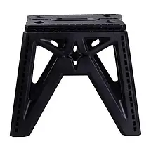 Розкладний туристичний табурет для кемпінгу 29,5*19,5 см Пластикова складна табуретка чорна, фото 2