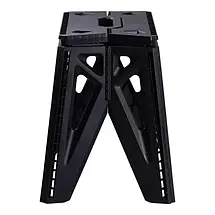 Розкладний туристичний табурет для кемпінгу 29,5*19,5 см Пластикова складна табуретка чорна, фото 3