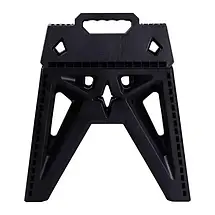 Розкладний туристичний табурет для кемпінгу 29,5*19,5 см Пластикова складна табуретка чорна, фото 5