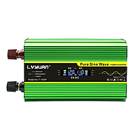 Інвертор LVYUAN F-1500P 1600W | 3200W перетворювач 12V/24V DC, 110V/220V AC, 50/60Hz 4 USB, 4 розетки пульт