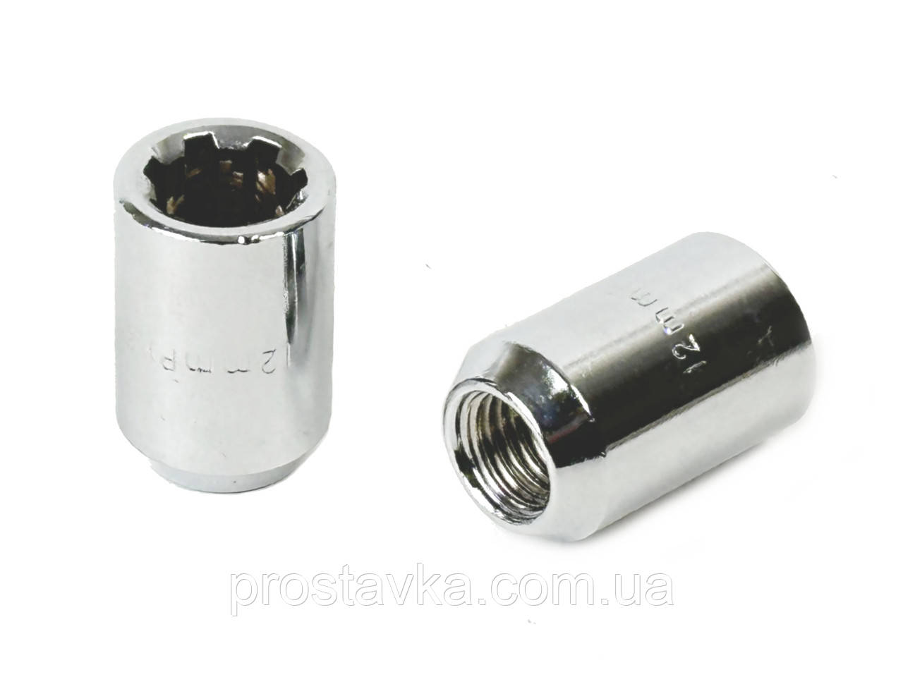 Гайка колісна 207345 Cr M12X1,50 Хром висота 30 мм Конус, внутр. 7 променя.зірка, D = 20 мм (спецьключ K207), фото 1