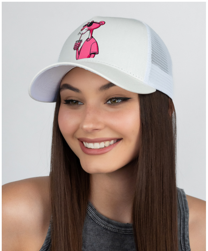Бейсболка-трекерка жіноча із сіткою "PANTHER" білий, фото 1