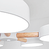 Люстра SCANDY 65Вт AL6195 ARD LED біла з деревом Ardero 3000-6500К 5200Lm керована світлодіодна з пультом ДУ Ø580х160мм, фото 6