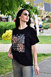 Жіноча футболка літня оверсайз "Nix" Батал, фото 4