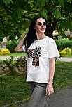 Жіноча футболка літня оверсайз "Nix" Батал, фото 5