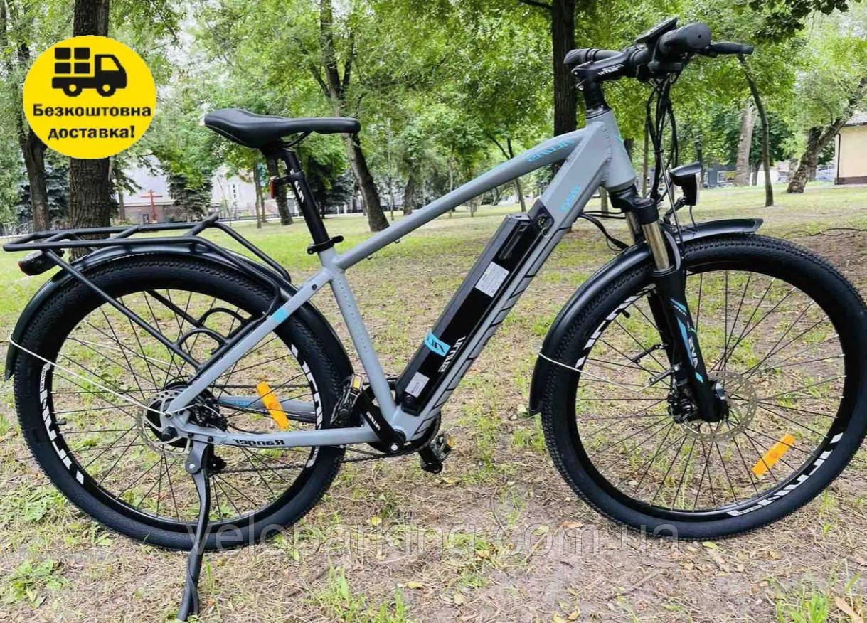 Електровелосипед 27.5 Ranger 350 W 36V/12.5A алюмінієвий Alvas 820 E-Titan дорожній чоловічий сіро-чорний
