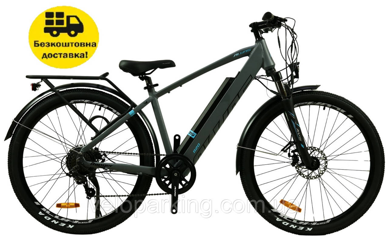Електровелосипед 27.5 Ranger 350 W 36V/12.5A алюмінієвий Alvas 820 E-Titan дорожній чоловічий сіро-чорний