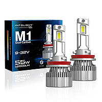 Світлодіодні лампи "INFOLIGHT" M1 (H11)(12000Lm)(6000K)(55W)(9-32V)(Dual Canbus)